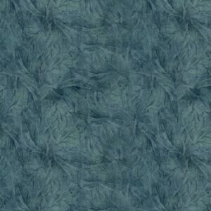Teal Feather Texture Garden Gate Roosters by Susan Winget for WP Fabric - 1/2 YD